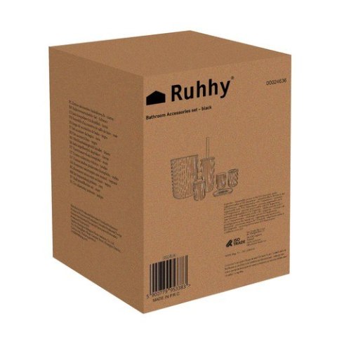 Zestaw akcesoriów łazienkowych - czarny Ruhhy24636 Ruhhy
