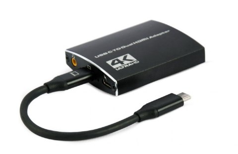 Adapter USB-C do 2xHDMI 4Kx2K audio