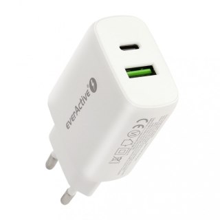 Ładowarka USB/USB-C QC3.0 25W Biała