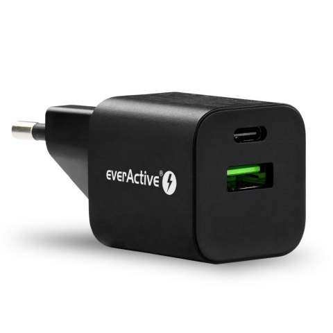 Ładowarka USB/USB-C QC3.0 30W technologia GaN Czarna