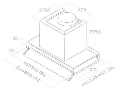 Okap BOXIN LUX LX/IX/A/60