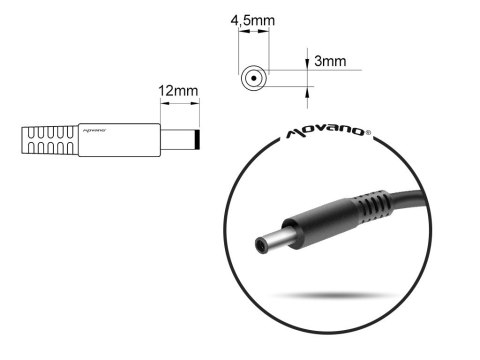 Ładowarka/zasilacz 19.5v 4.62a (4.5x3.0 pin) - dell 90W