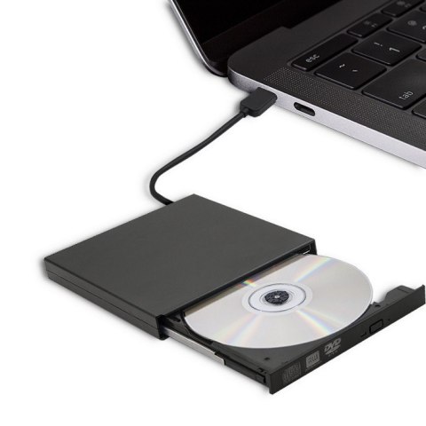 Nagrywarka DVD-RW zewnętrzna | USB 2.0 | Czarna