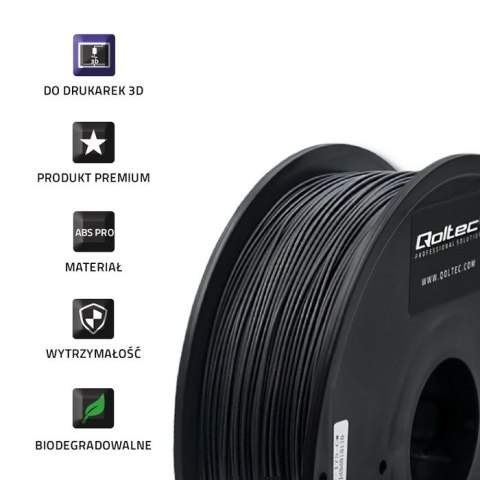 Profesjonalny filament do druku 3D | ABS PRO | 1.75mm | 1kg | Czarny