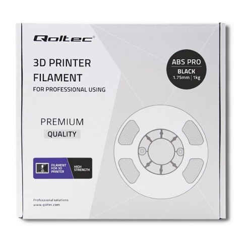 Profesjonalny filament do druku 3D | ABS PRO | 1.75mm | 1kg | Czarny