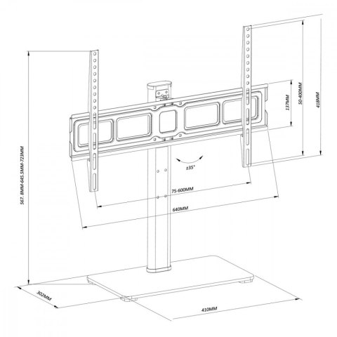 Uchwyt stojak do TV 40kg MC-386