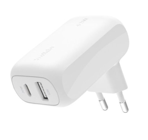 Ładowarka sieciowa BoostCharge 42W USB-C 3 0W USB-A 12W biała Ładowarka sieciowa BoostCharge 42W USB-C 3 0W USB-A 12W biała