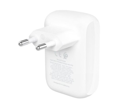 Ładowarka sieciowa BoostCharge 42W USB-C 3 0W USB-A 12W biała Ładowarka sieciowa BoostCharge 42W USB-C 3 0W USB-A 12W biała