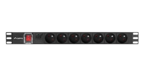 Listwa zasilająca Rack PDU 19" 1U 16A 7X 230V PL 2m czarna