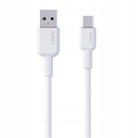 Kabel CB-NAC1 White nylonowy USB C - USB A | 1m | 3A | 60W PD | 20V