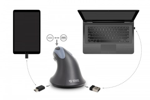 Mysz ergonomiczna pionowa YMS 50350 ERGO USB A , USB C