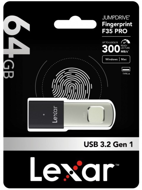 Pendrive F35pro Fingerprint 64G USB 3.2 Gen1 300/150MB/s