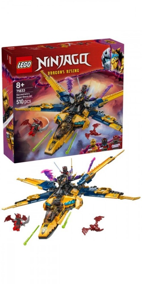 Klocki Ninjago 71833 Ras i burzowy superodrzutowiec Arina