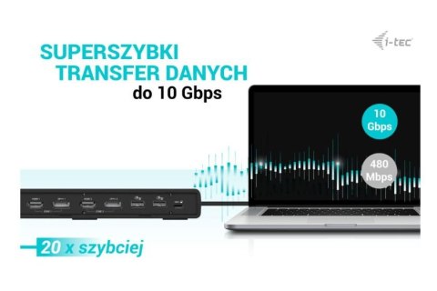 Stacja dokująca USB 3.0 / USB-C / Thunderbolt 3 Dual Display Gen2 + Power Delivery 100W