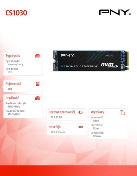 Dysk SSD 1TB M.2 2280 BULK M280CS1030-1TB-SI