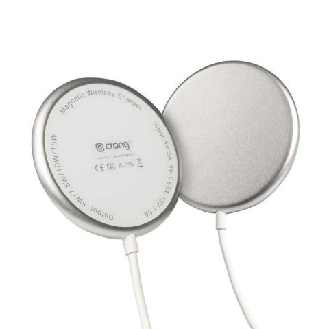 MagSpot Wireless Charger Aluminiowa ładowarka indukcyjna MagSafe 15W Srebrna