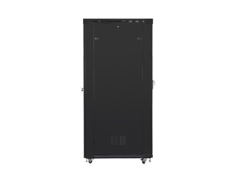 Szafa instalacyjna rack stojąca 19 42U 800x1200 czarna, drzwi szklane LCD (Flat pack)