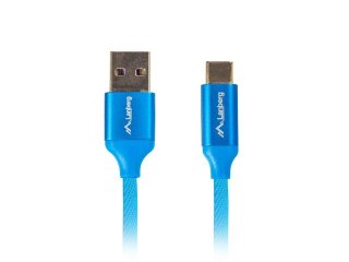 Kabel Premium USB CM - AM 2.0 1m niebieski 5A, pełna miedź