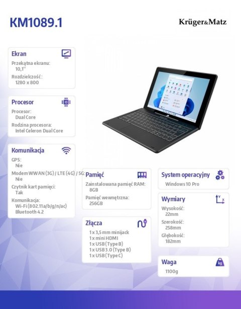 Tablet 2in1 Kruger & Matz EAGLE 1089