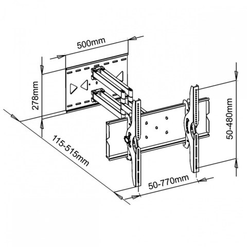 Uchwyt LCD AR-24 32-100 cali do 100kg regulowany