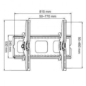 Uchwyt do TV LCD/LED/PLAZMA 32-100 100KG AR-08 regulacja w pionie