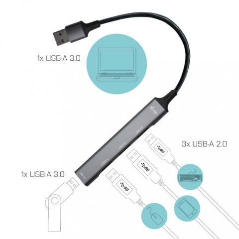 Hub USB 3.0 1x USB 3.0 + 3x USB 2.0