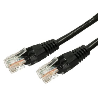 Kabel Patchcord miedziany kat. 5e RJ45 UTP 1,5m czarny