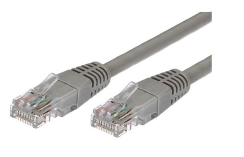 Kabel Patchcord miedziany kat.5e RJ45 UTP 1m. szary - paczka 10 sztuk