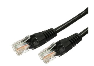 Kabel Patchcord miedziany kat.5e RJ45 UTP 2m. czarny - paczka 10 sztuk