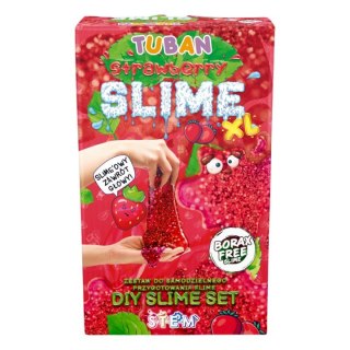 Masa plastyczna Zestaw super slime - Truskawka XL