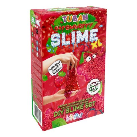 Masa plastyczna Zestaw super slime - Truskawka XL