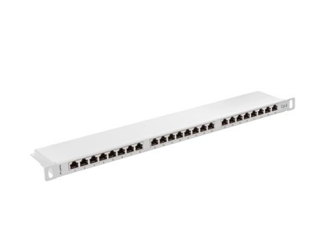 Patch Panel 24 Port 0.5U Kat.6 szary ekranowany