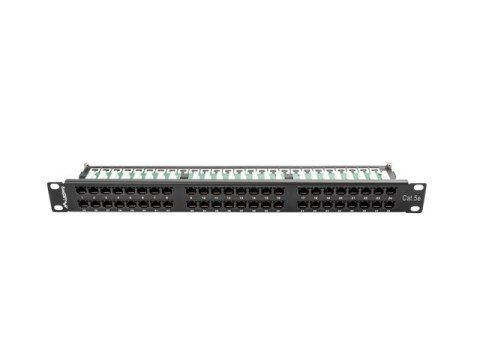 Patch Panel 48 Port 1U Kat.5E czarny