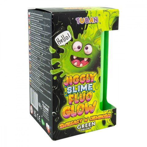 Slime Jiggly Fluo Glow zielony 430g