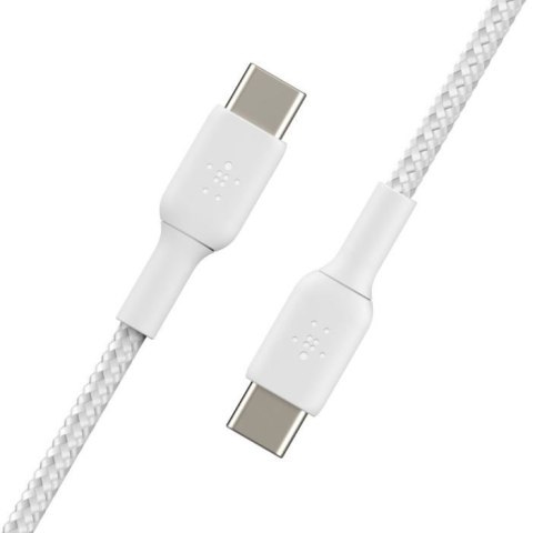 Kabel Braided USB-C USB-C 1m biały