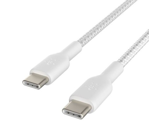 Kabel Braided USB-C USB-C 1m biały