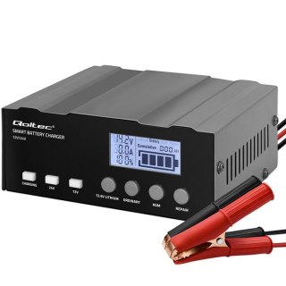 Inteligentna mikroprocesorowa ładowarka 12V | 12.6V | 24V |Prostownik z funkcją naprawy do akumulatora AGM GEL LiFePO4 | LCD