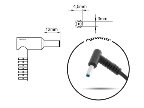 Ładowarka/zasilacz 19.5v 2.31a (4.5x3.0 pin) - HP 45W