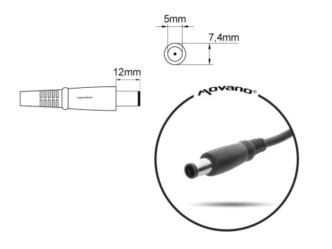 Ładowarka/zasilacz 19.5v 3.34a (7.4x5.0 pin) - dell 65W