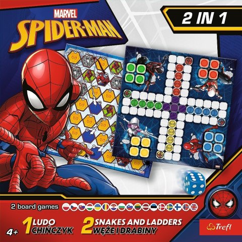 Gra 2w1 Chińczyk / Węże i drabiny, Spider-Man