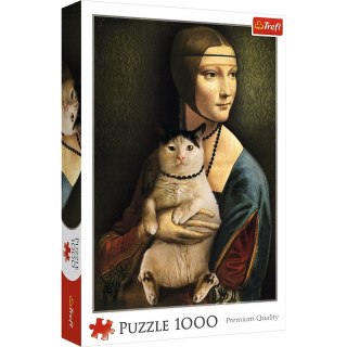 Puzzle 1000 elementów Dama z kotem