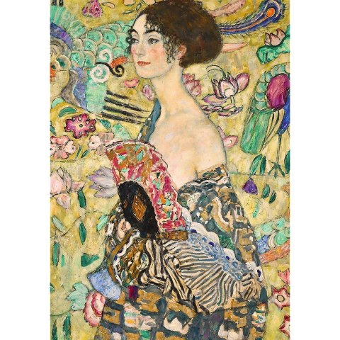Puzzle 1000 elementów Dama z wachlarzem Klimt Puzzle 1000 elementów Dama z wachlarzem Klimt