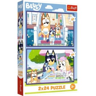 Puzzle 2x24 elementy Bluey zabawna