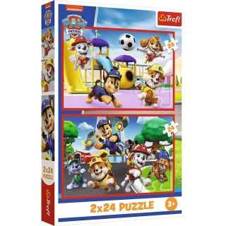 Puzzle 2x24 elementy Psi Patrol Psi dzień zabaw Paw Patrol