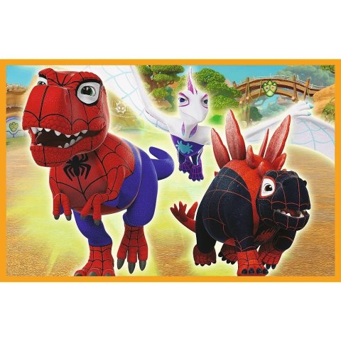 Puzzle 2x24 elementy Spidey i dinozaury