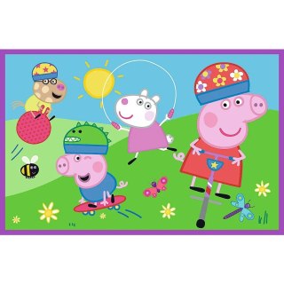 Puzzle 2x24 elementy Świnka Peppa na placu zabaw