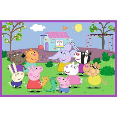 Puzzle 2x24 elementy Świnka Peppa na placu zabaw Puzzle 2x24 elementy Świnka Peppa na placu zabaw