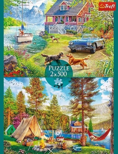 Puzzle 2x500 elementów Letni relaks