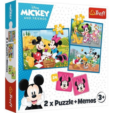 Puzzle 2w1 memos Poznaj bohaterów Disneya