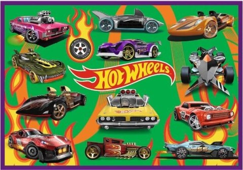 Puzzle 4x250 Wyścigowe auta Hot Wheels